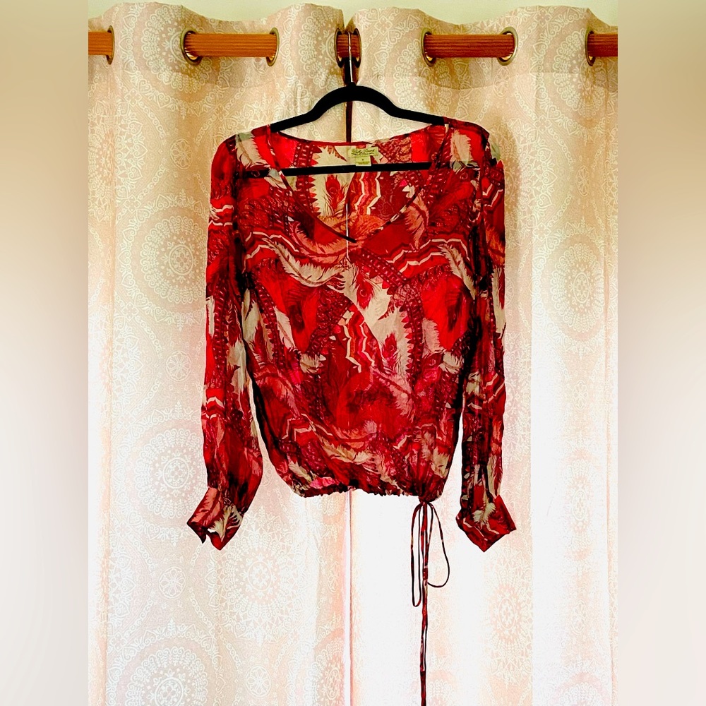 Lucky Brand See-Through Chiffon Top